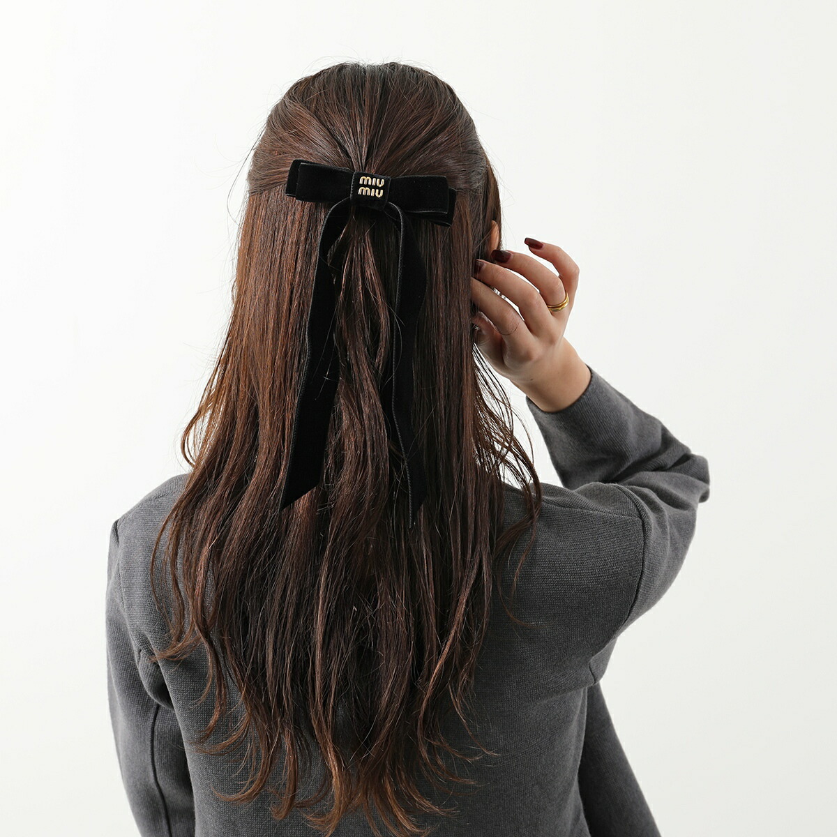 楽天市場】MIUMIU ミュウミュウ バレッタ 5IF284 068 レディース