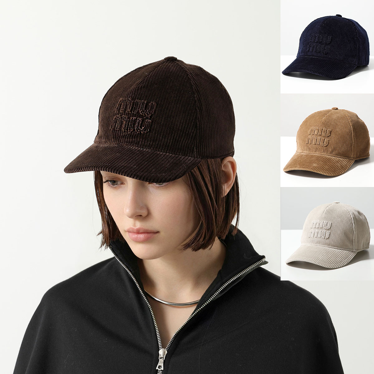 楽天市場】MIUMIU ミュウミュウ ベースボールキャップ 5HC179 2F81