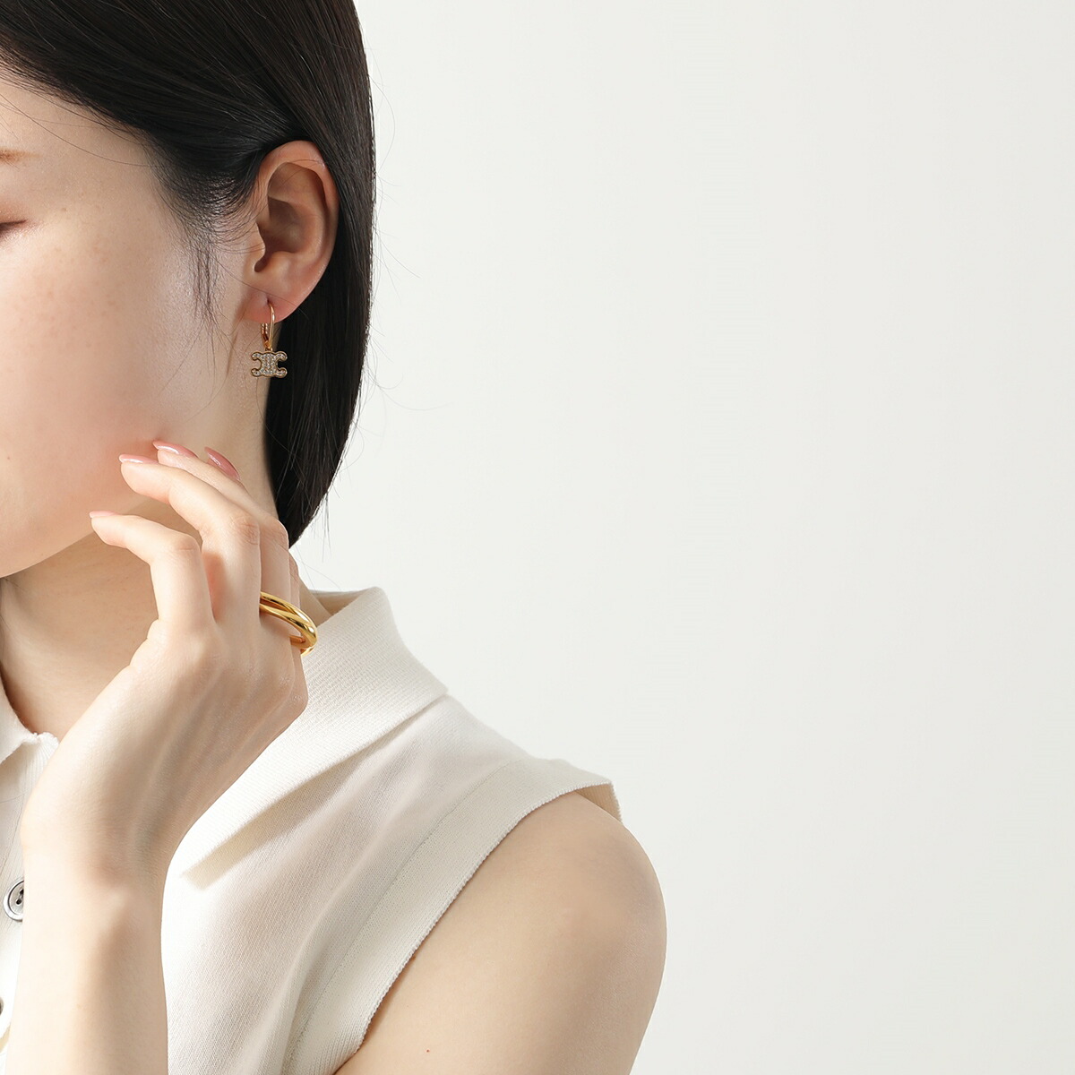 楽天市場】CELINE セリーヌ ピアス 460GC6BZI.35OR レディース