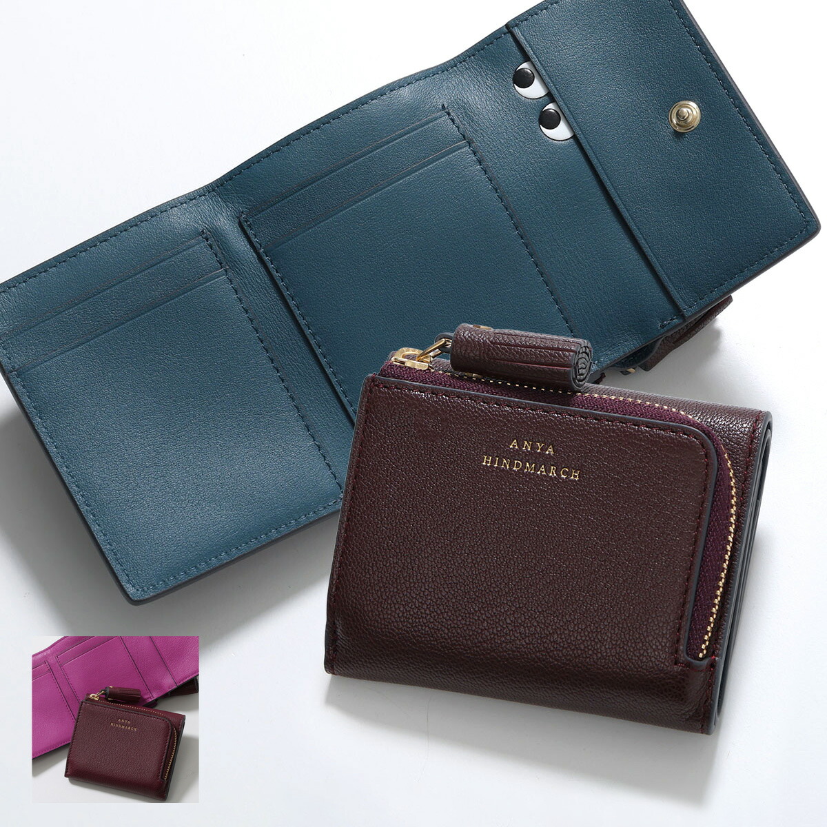 楽天市場】ANYA HINDMARCH アニヤハインドマーチ 三つ折り財布 Mini