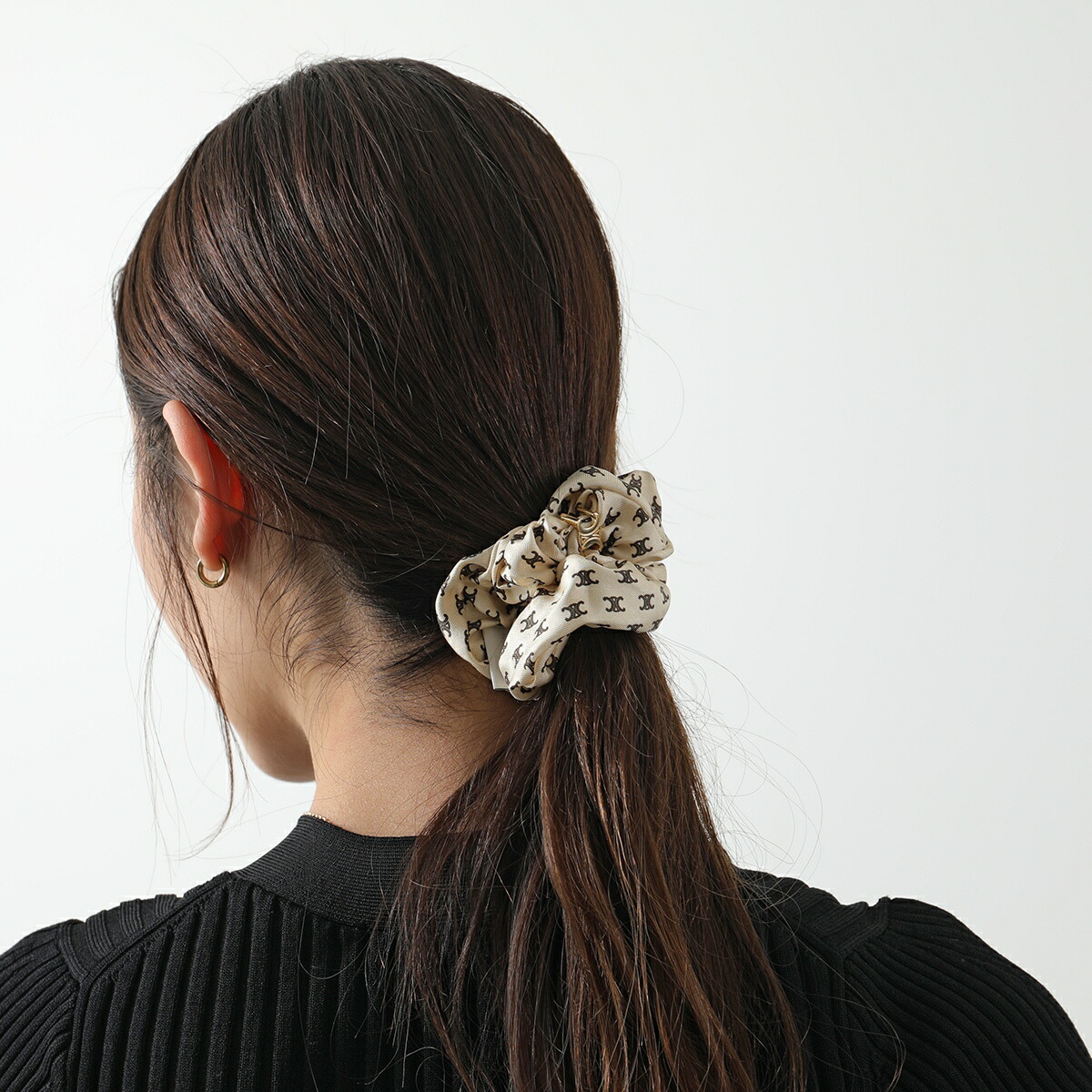 CELINE チェーン柄 ヘアシュシュ CELINE - セリーヌ CELINE チェーン柄