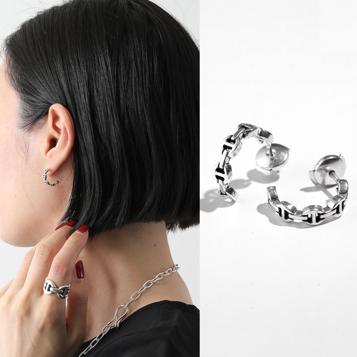 楽天市場】HOORSENBUHS ホーセンブース ピアス MICRO CRESCENT HB074