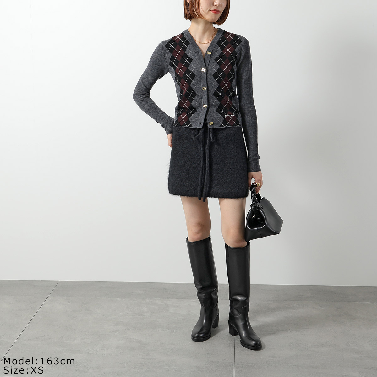 楽天市場】GANNI ガニー カーディガン Fine Merino Jacquard Cardigan