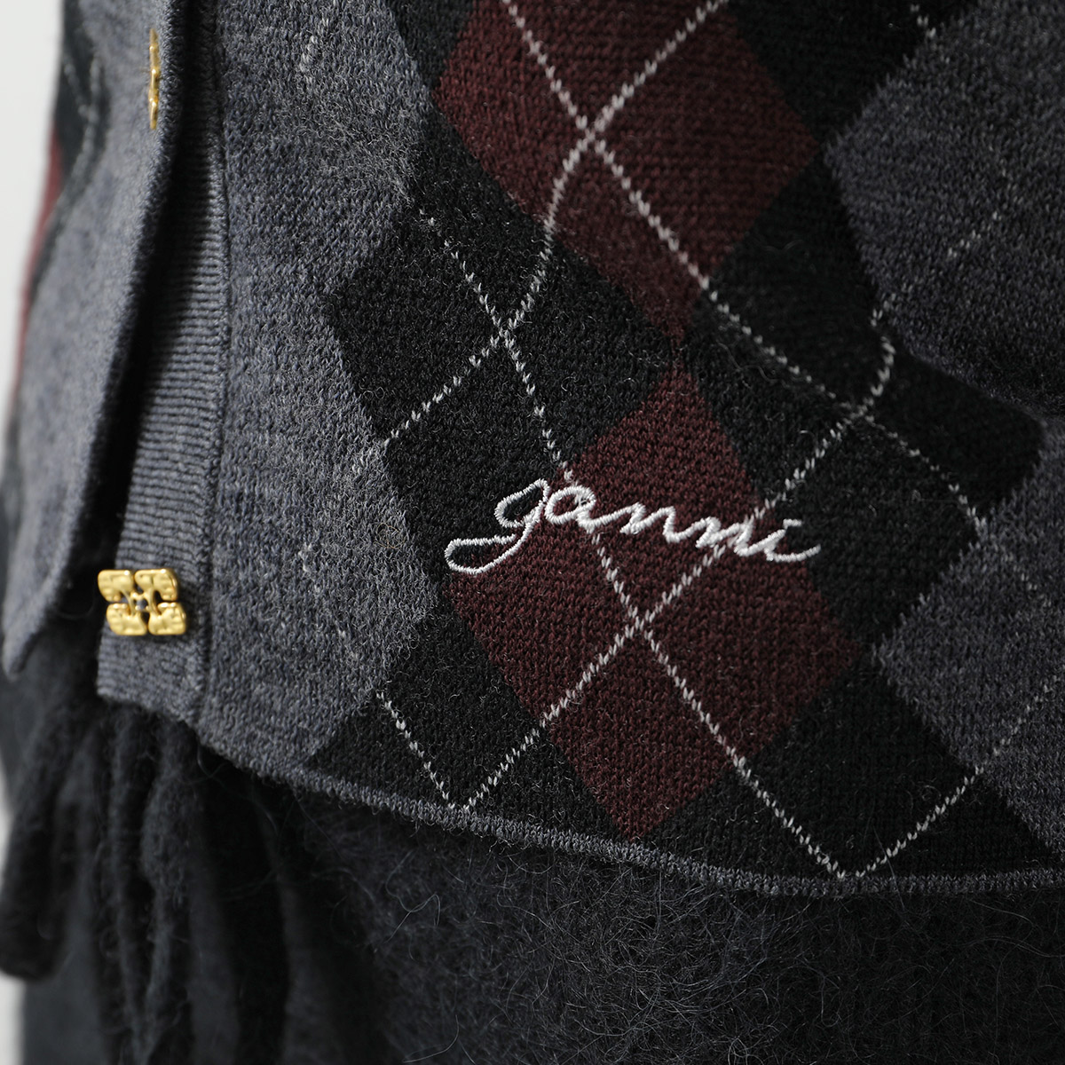 楽天市場】GANNI ガニー カーディガン Fine Merino Jacquard Cardigan