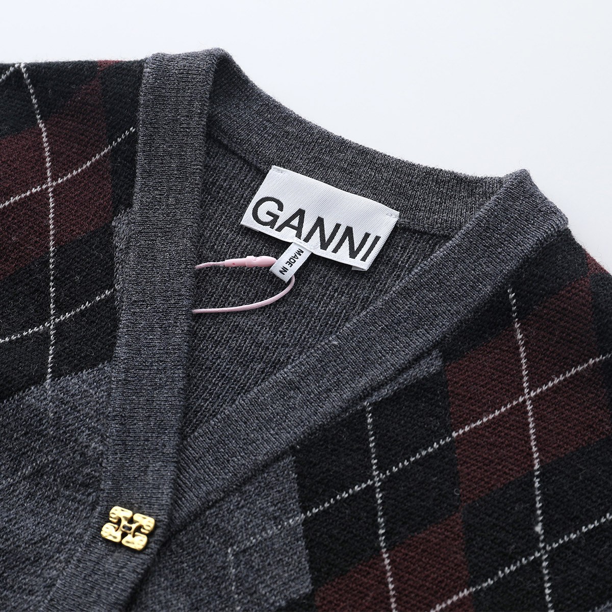 楽天市場】GANNI ガニー カーディガン Fine Merino Jacquard Cardigan