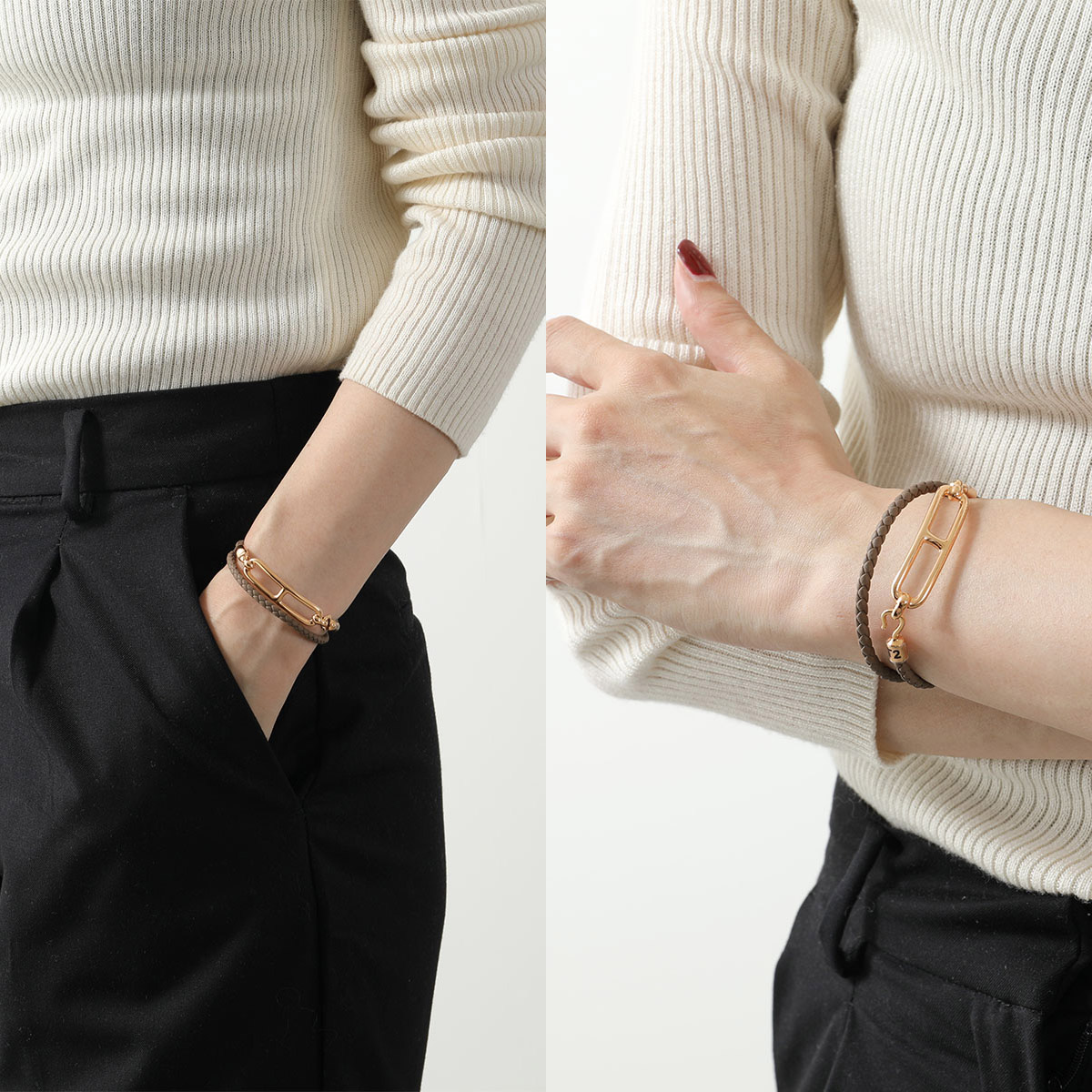 エルメス ルーリーブレス ゴールド金具 レザー ブラッグ ボルドー