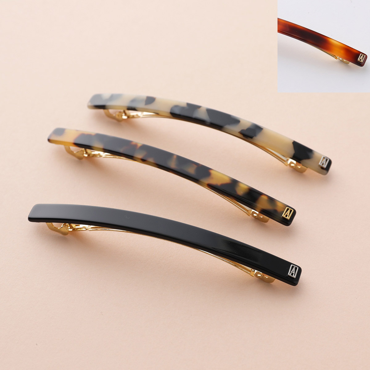 希少☆ アレクサンドルドゥパリ バタフライ 蝶 ラメ入り バレッタ