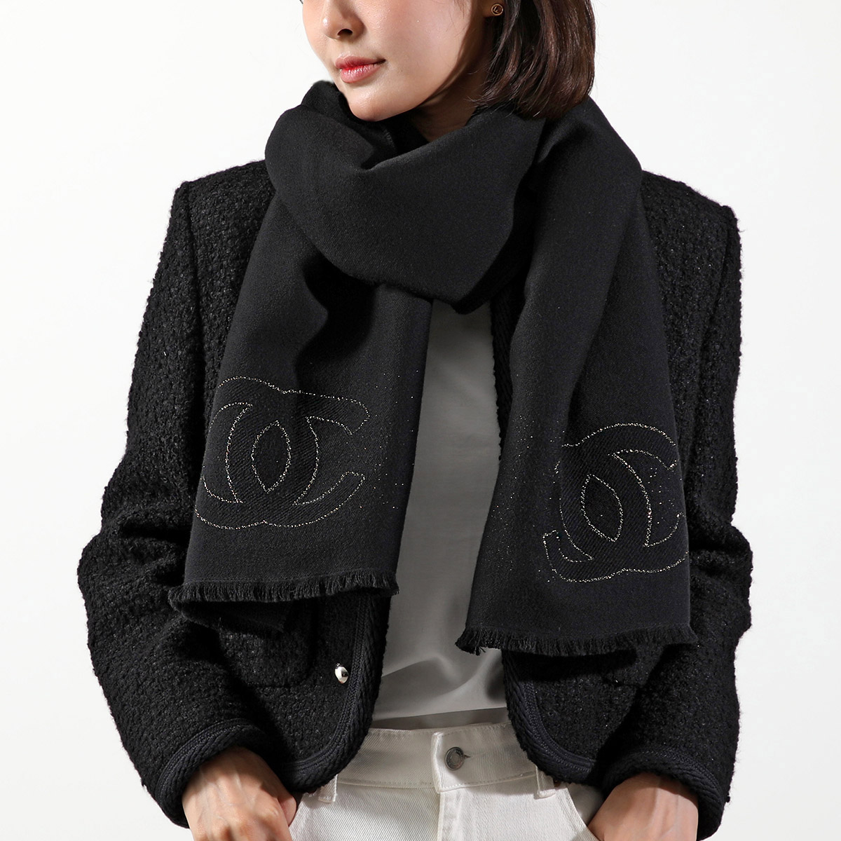 楽天市場】CHANEL シャネル マフラー AAA681 B18961 レディース ウール