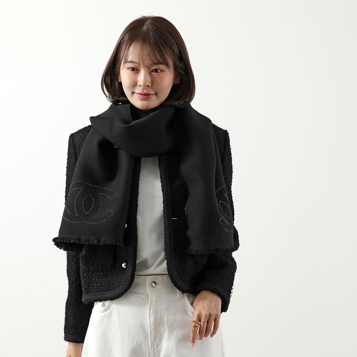 楽天市場】CHANEL シャネル マフラー AAA681 B18961 レディース ウール