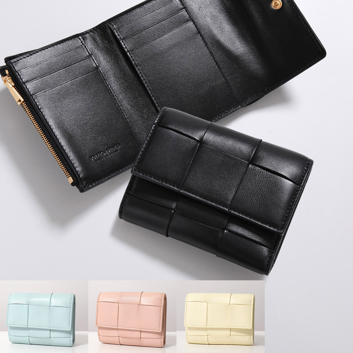 楽天市場】ボッテガヴェネタ カセット 三つ折りファスナーウォレットの通販