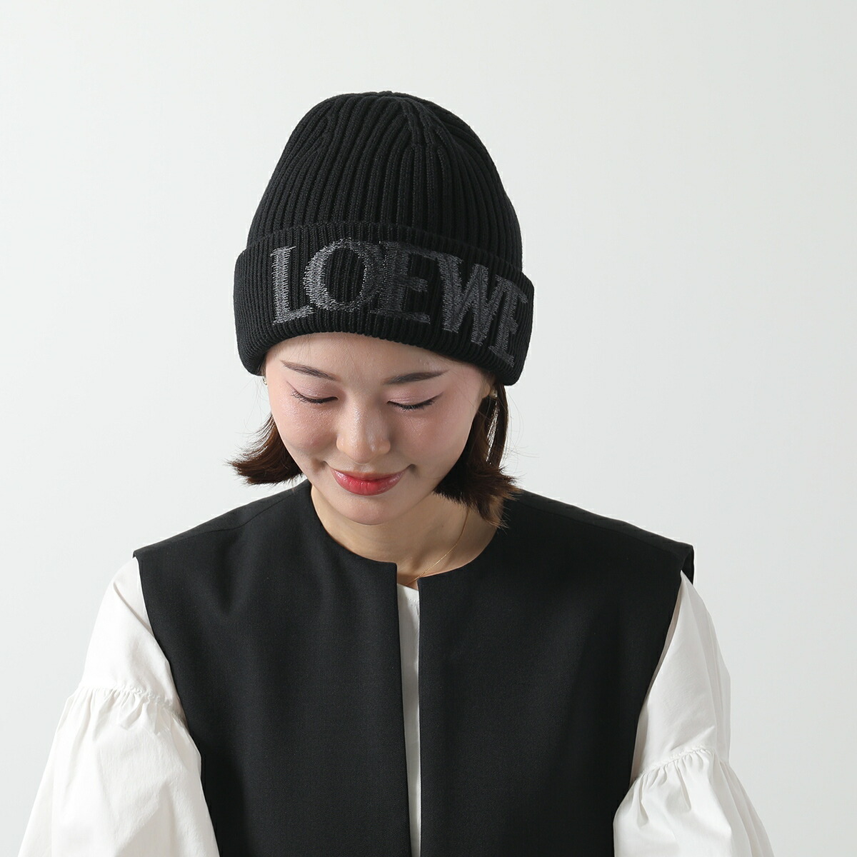 楽天市場】LOEWE ロエベ ニット帽 F540257X23 レディース ロゴ刺繍