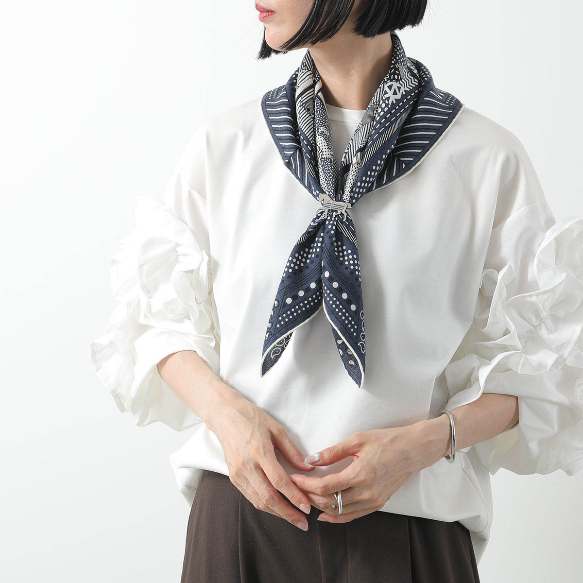 楽天市場】HERMES エルメス スカーフリング シュヴァル Cheval 603723S