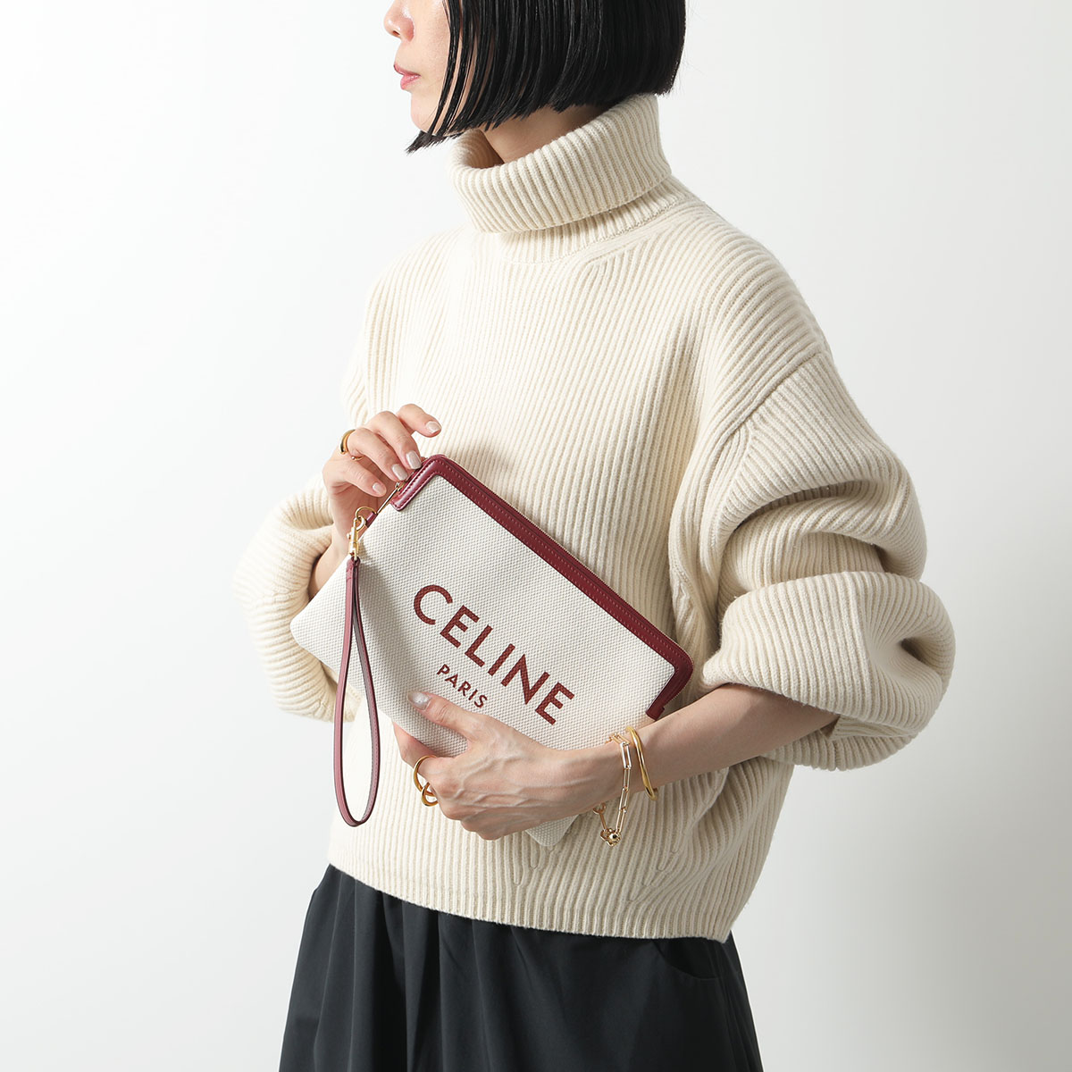 楽天市場】CELINE セリーヌ クラッチバッグ Small Pouch with strap