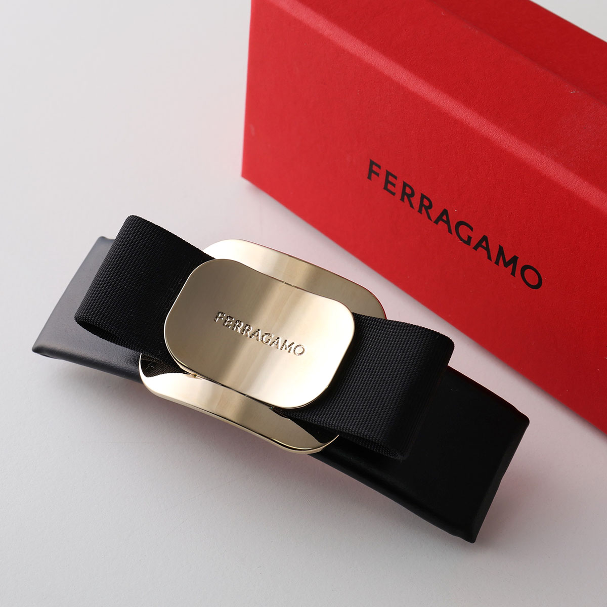 楽天市場】FERRAGAMO フェラガモ バレッタ FERM V PLATE 34 0421