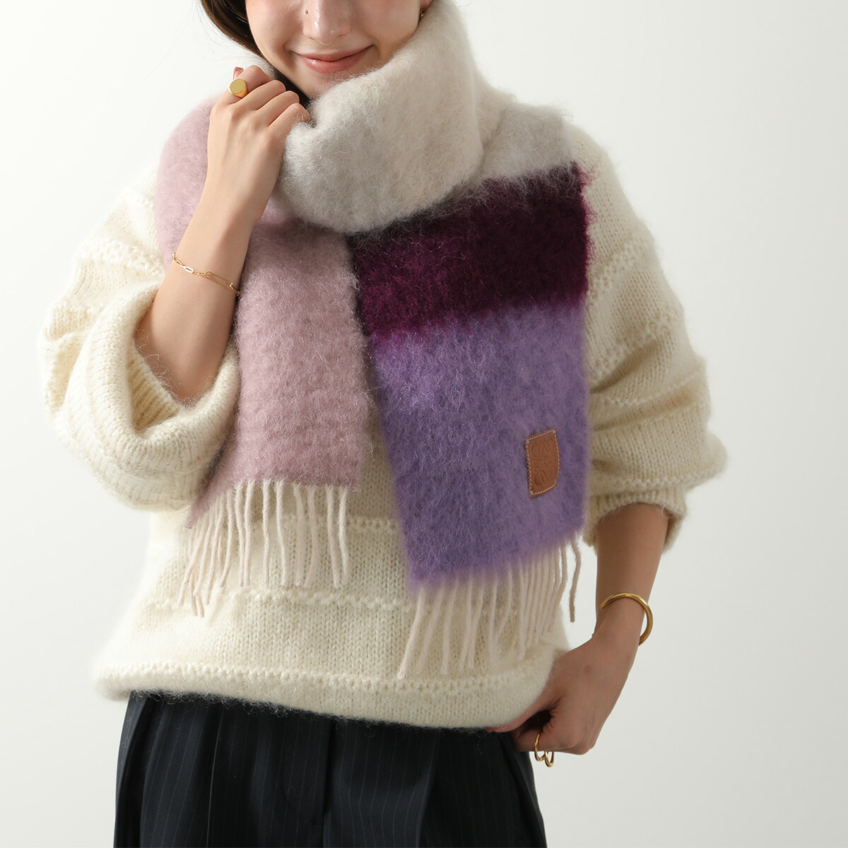 楽天市場】LOEWE ロエベ マフラー 23×185 F811257X22 レディース