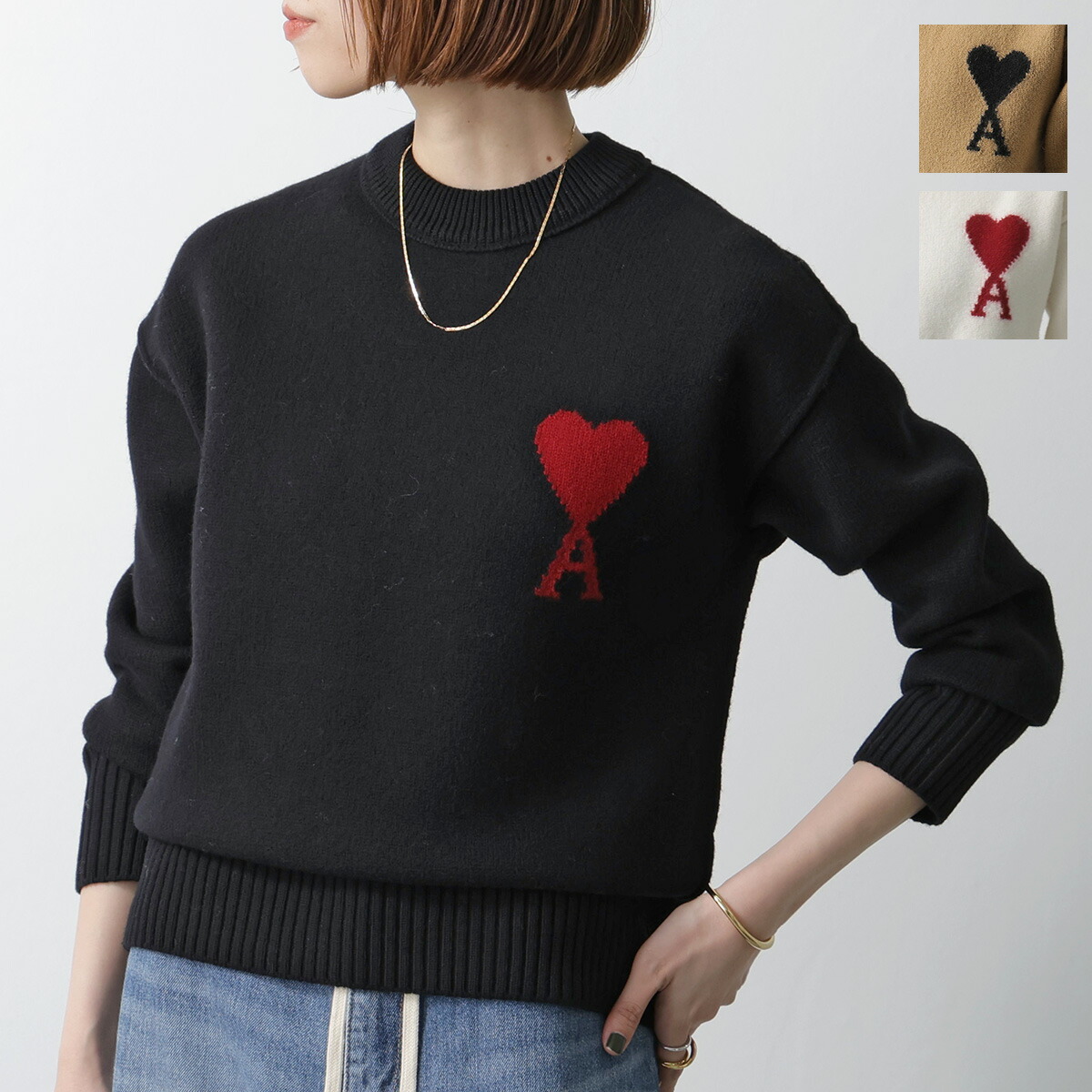 楽天市場】ami paris アミパリス ニット Ami De Coeur UKS838 018