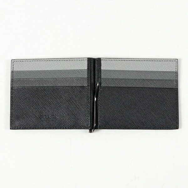 楽天市場】PRADA プラダ 2MN077 ZLP F0002 メタルマネークリップ付 二