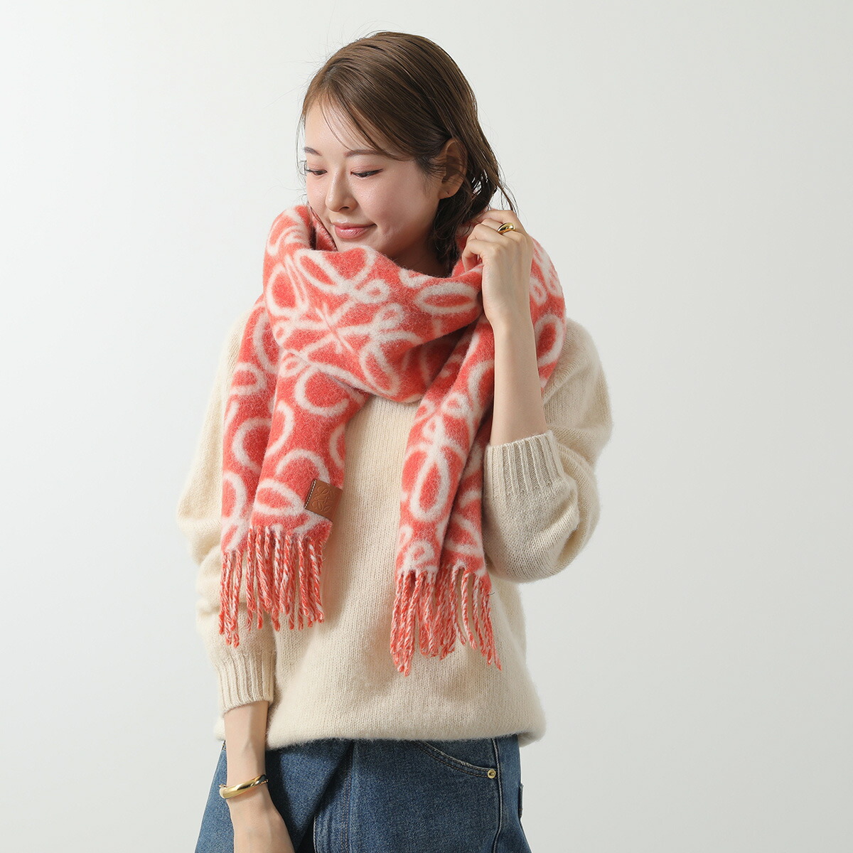 楽天市場】LOEWE ロエベ マフラー F811257X23 レディース アナグラム