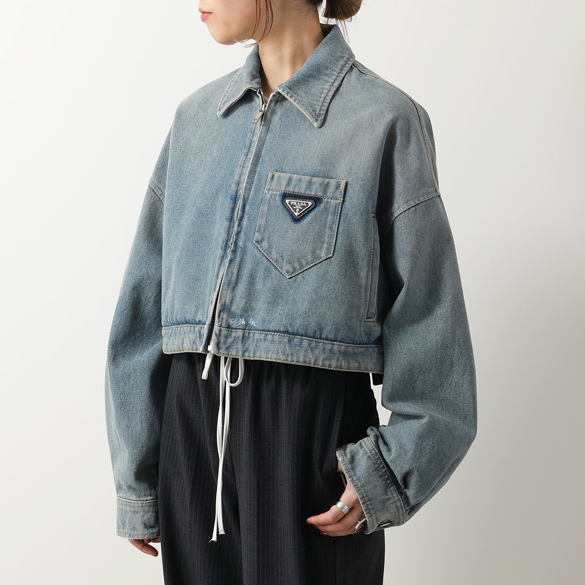 楽天市場】PRADA プラダ デニムジャケット GFB279 1ZAB レディース