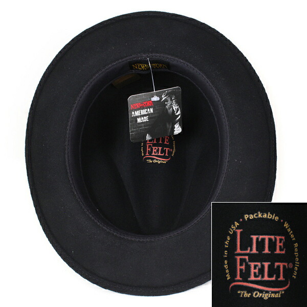 楽天市場】NEW YORK HAT ニューヨークハット Lite Felt Fedora