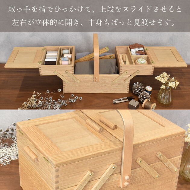 楽天市場】【P10倍&豪華おまけ付】倉敷意匠 裁縫箱 なら の ソーイング