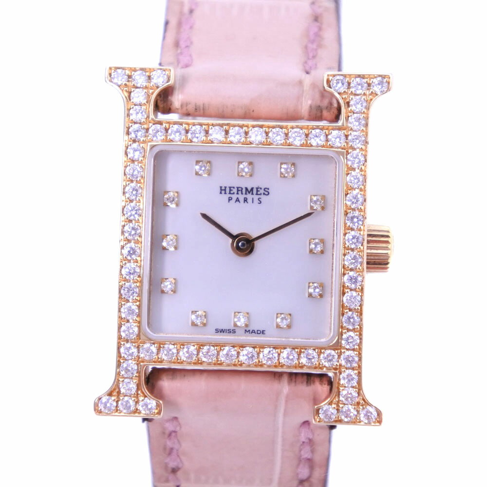 楽天市場】エルメス HERMES Hウォッチ 腕時計 ダイヤベゼル 12Pダイヤ