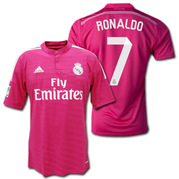 楽天市場】レアルマドリード 14/15 アウェイ（ピンク） #7 RONALDO