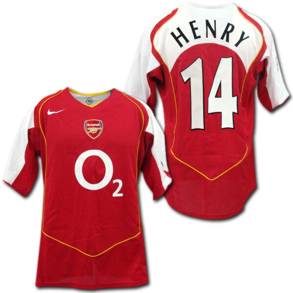 楽天市場】【限定1着！】アーセナル 04/05 ホーム ＃14 HENRY ティエリ