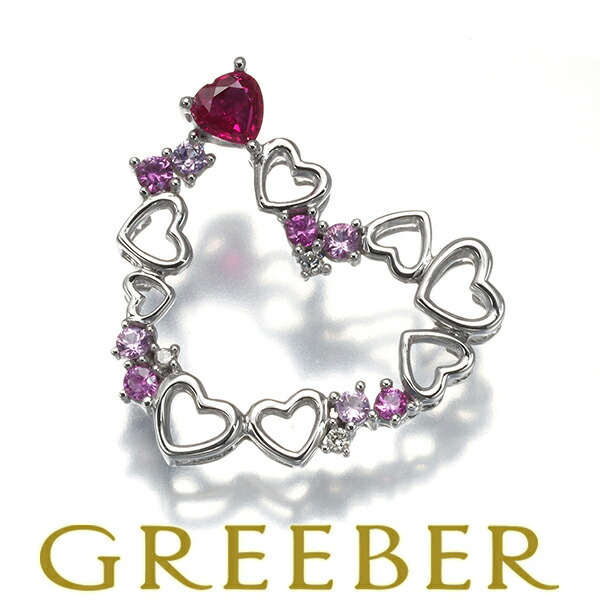 楽天市場】pt900ピンクサファイア ダイヤモンド ペンダント トップ