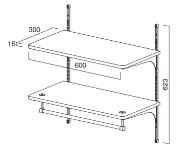 楽天市場】【平日12時まで当日出荷】☆NEW ランドリー可動棚 【LT2P-CW
