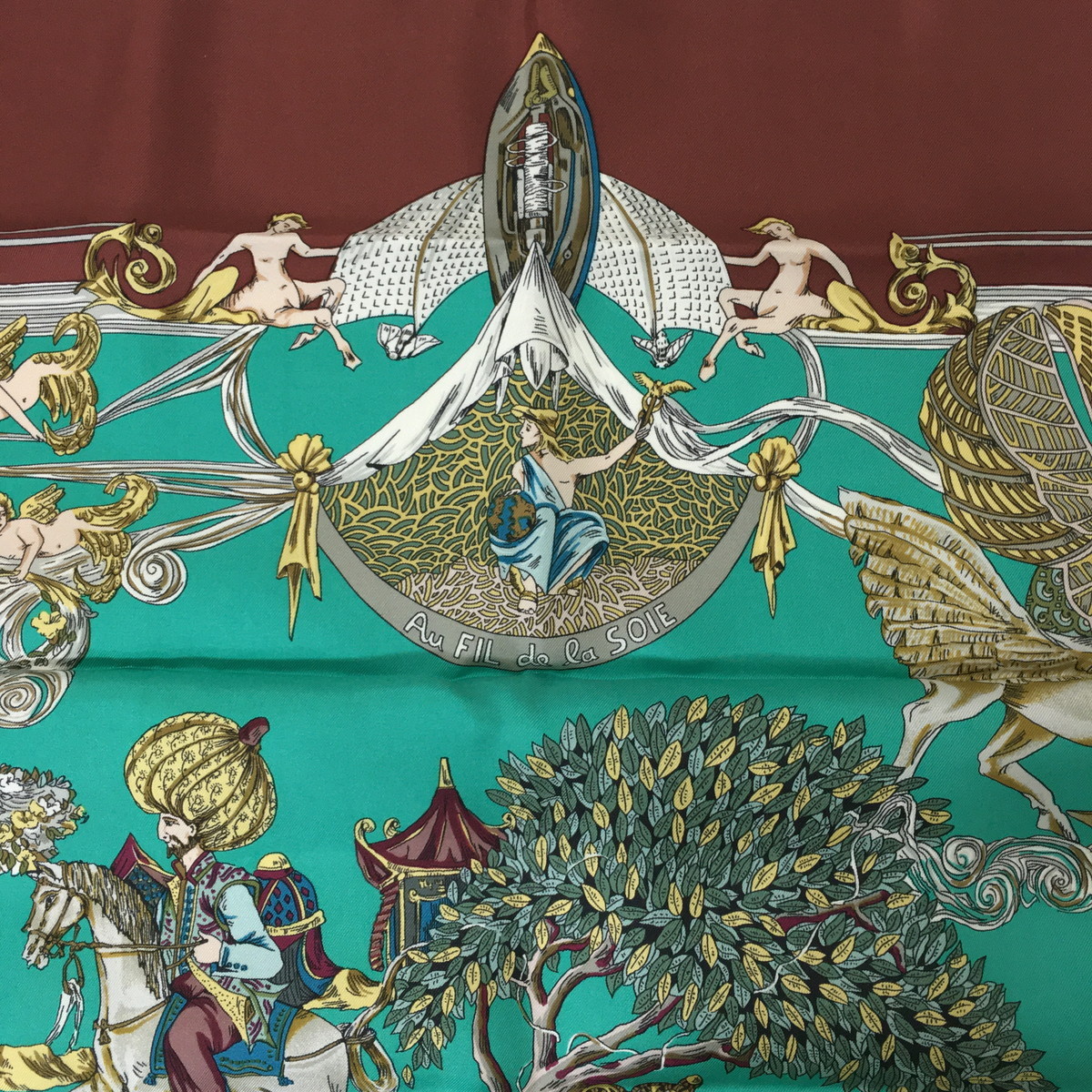 楽天市場】エルメス HERMES カレ90 CARRE シルクスカーフ 絹糸の赴く