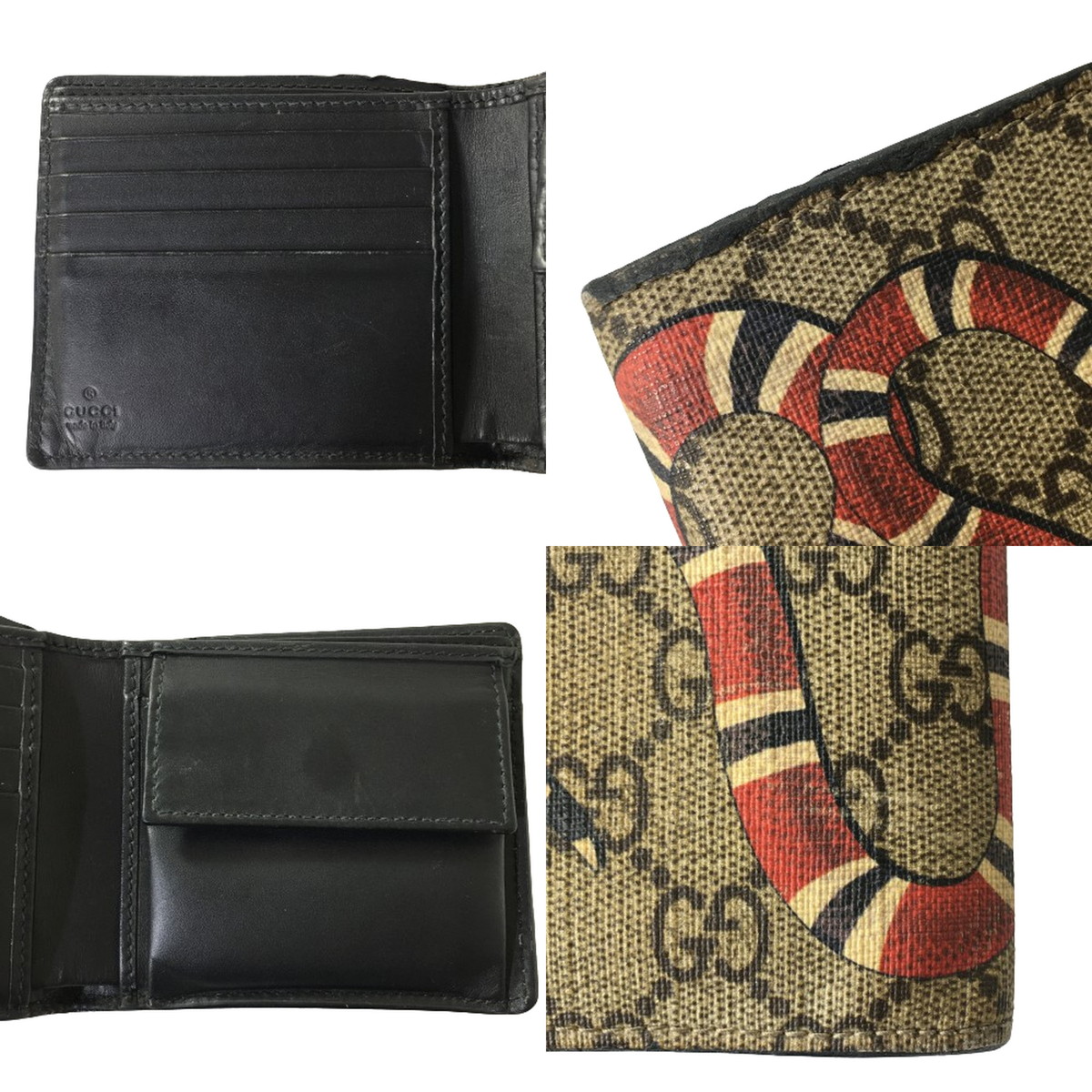 楽天市場】GUCCI?グッチ?スネーク?GGスプリーム キャンバス 二つ折り