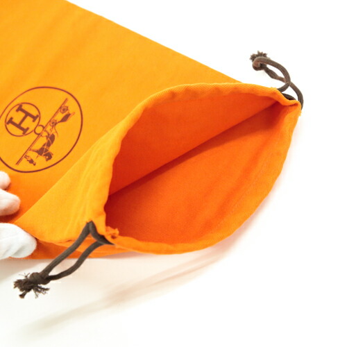 楽天市場】エルメス HERMES 保存袋 巾着 ショッパー コットン オレンジ