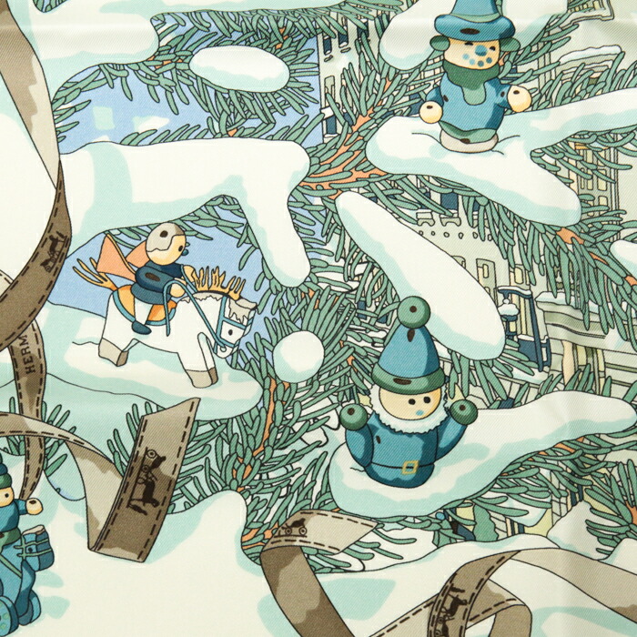 楽天市場】エルメス HERMES スカーフ カレ45 プチカレ シルク Noel au