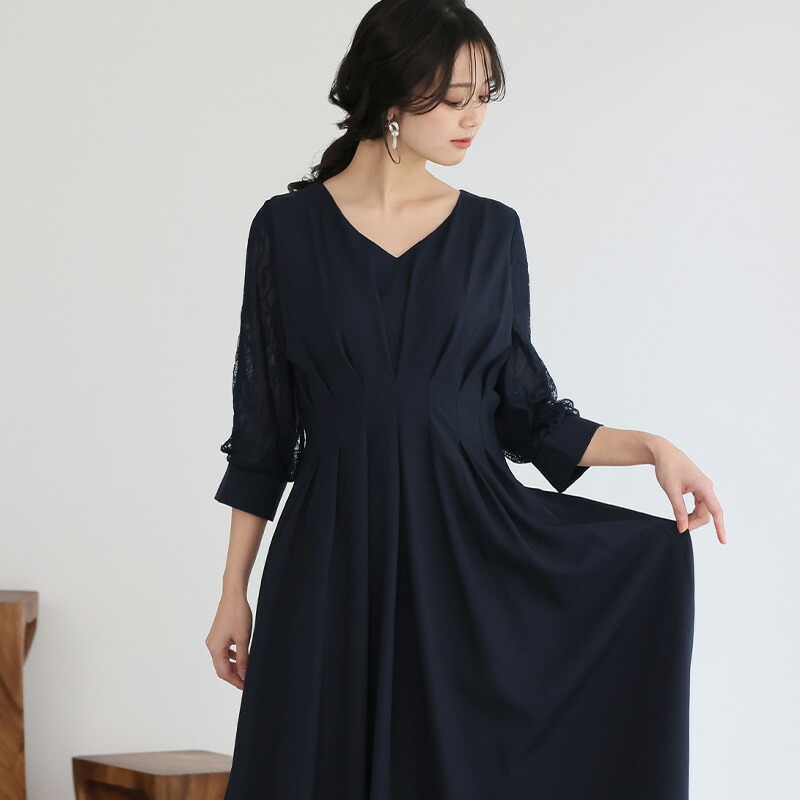 楽天市場】ウエストタック フレアドレス パーティードレス 結婚式