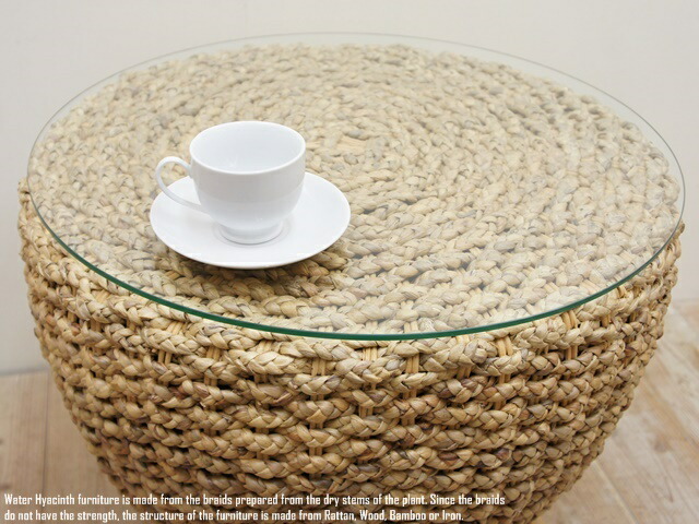 楽天市場】ウォーターヒヤシンス ラウンドテーブル55 ガラストップ