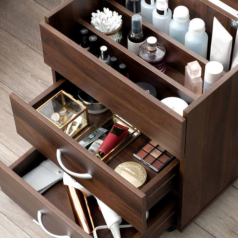 楽天市場】ドレッサーのようなコスメワゴン キャスター付き(かわいい