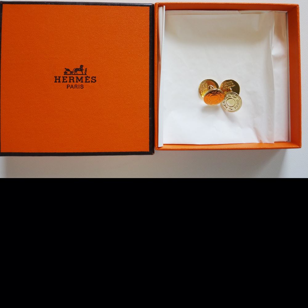 楽天市場】美品 HERMES エルメス セリエ カフスボタン メンズ ゴールド