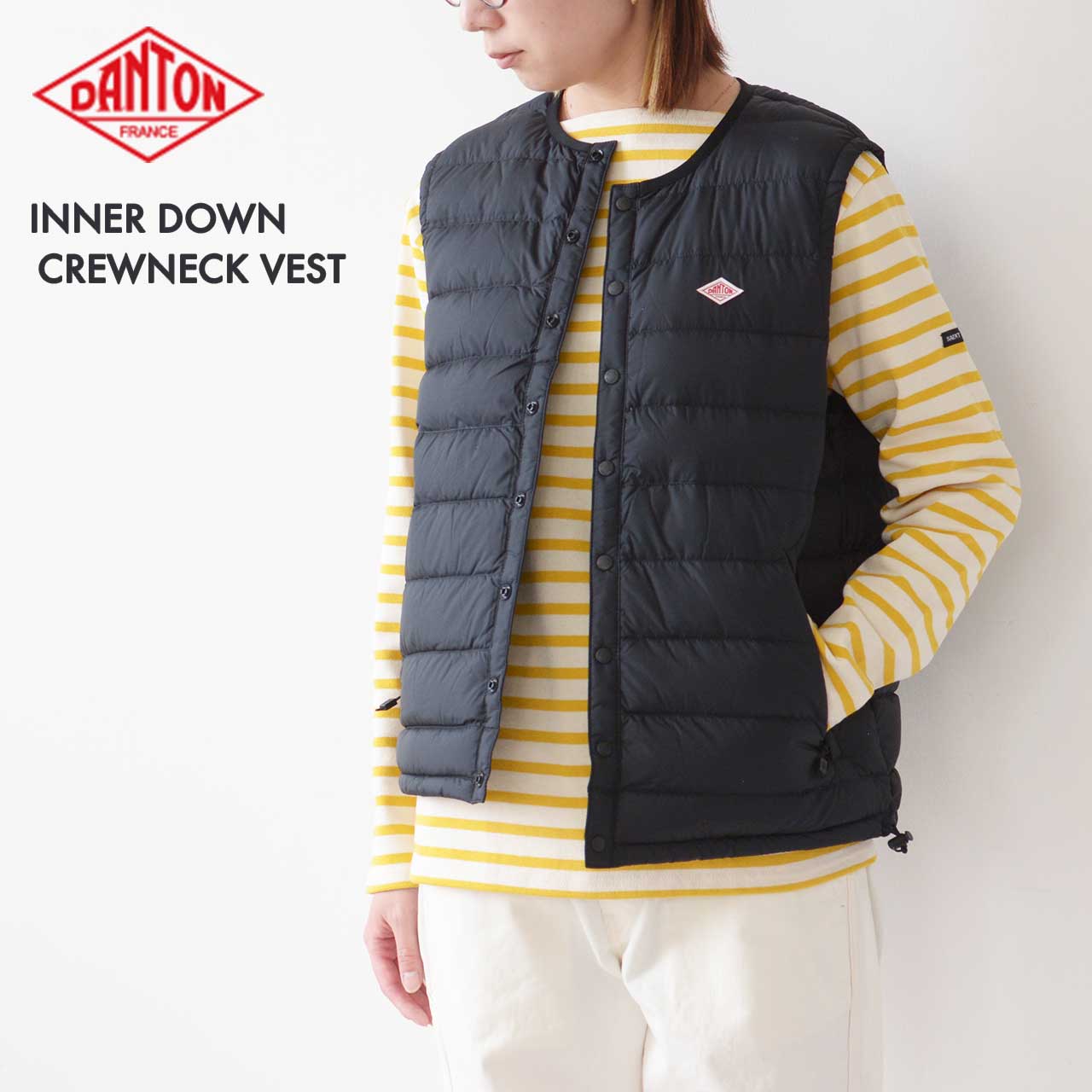 楽天市場】DANTON [ダントン] W INNER DOWN CREWNECK VEST [DT