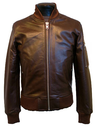 楽天市場】本革 MA-1 フライトジャケット 茶色 ブラウン レザー