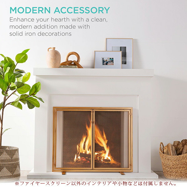 楽天市場】【在庫有り】【暖炉用グッズ】Best Choice Products 2ドア