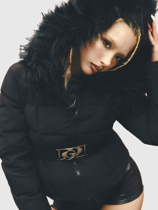 楽天市場】GYDA ジェイダ ダウン ジャケット ショート GD ベルト付き