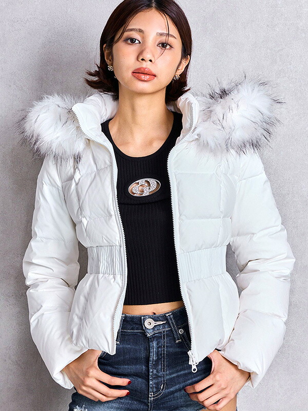 楽天市場】GYDA ジェイダ ダウン ジャケット ショート GD ベルト付き