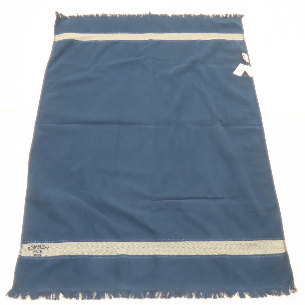 楽天市場】エルメス ビーチタオル ロゴ フリンジ タグ付 コットン100