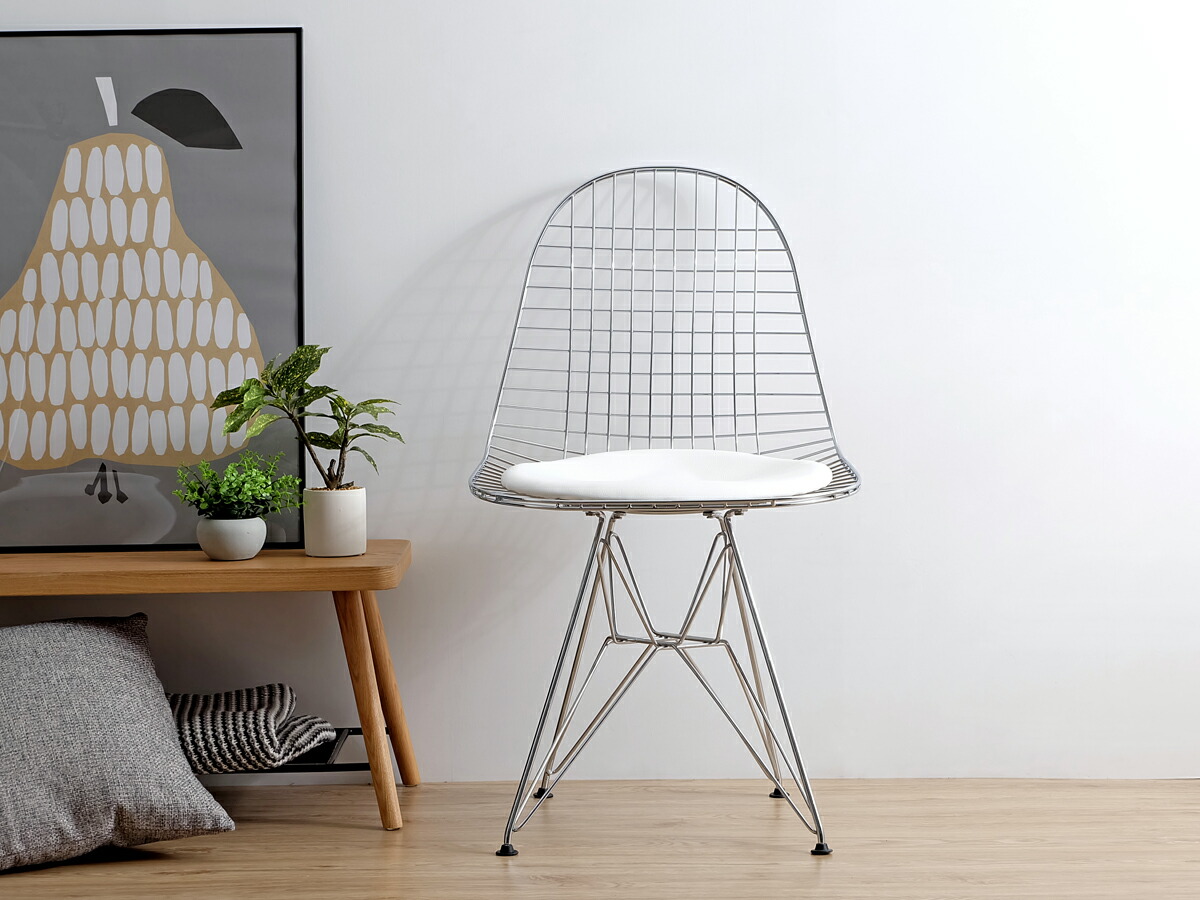 楽天市場】【完成品/組立済】シェルチェア DKR ワイヤーチェア シート