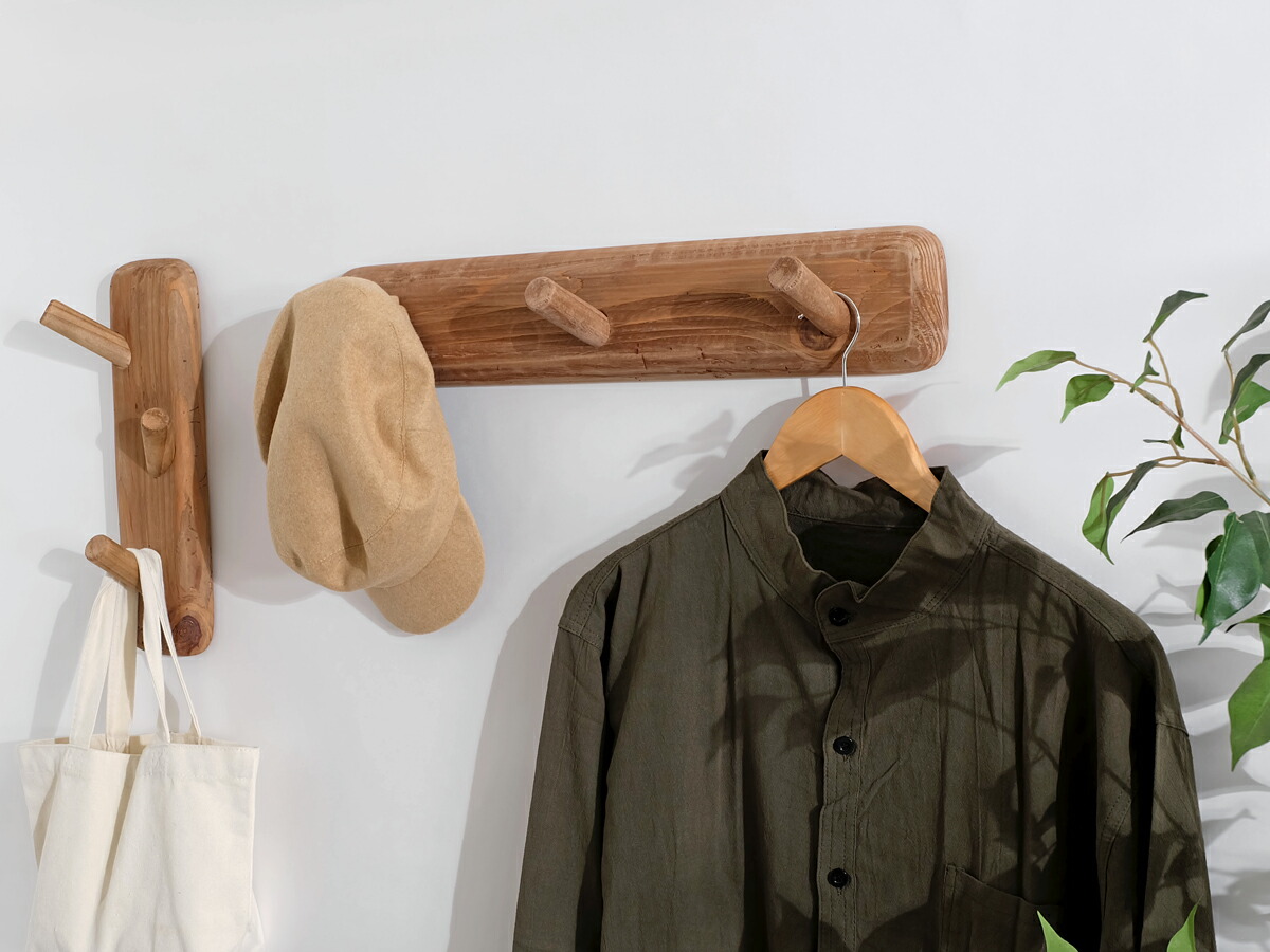 楽天市場】【古材家具】リサイクルパイン ウォールハンガー 木製