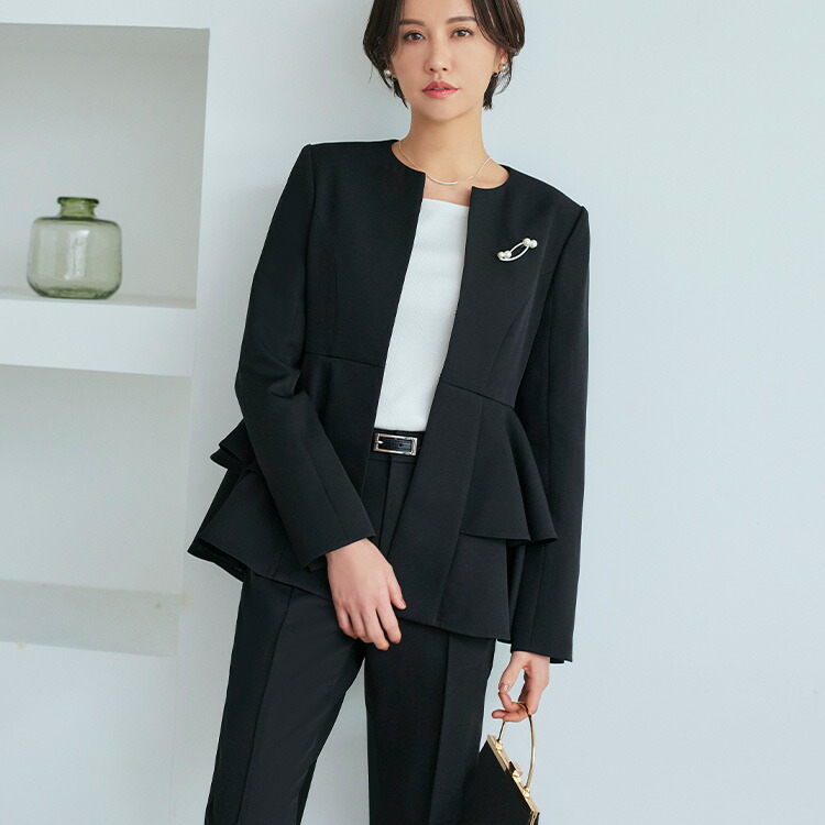 楽天市場】【ストレッチ】レディース ママスーツ パンツスーツ