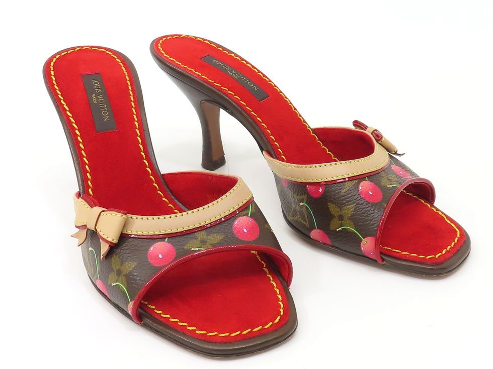 楽天市場】ルイ・ヴィトン モノグラム・チェリー ミュール 村上隆