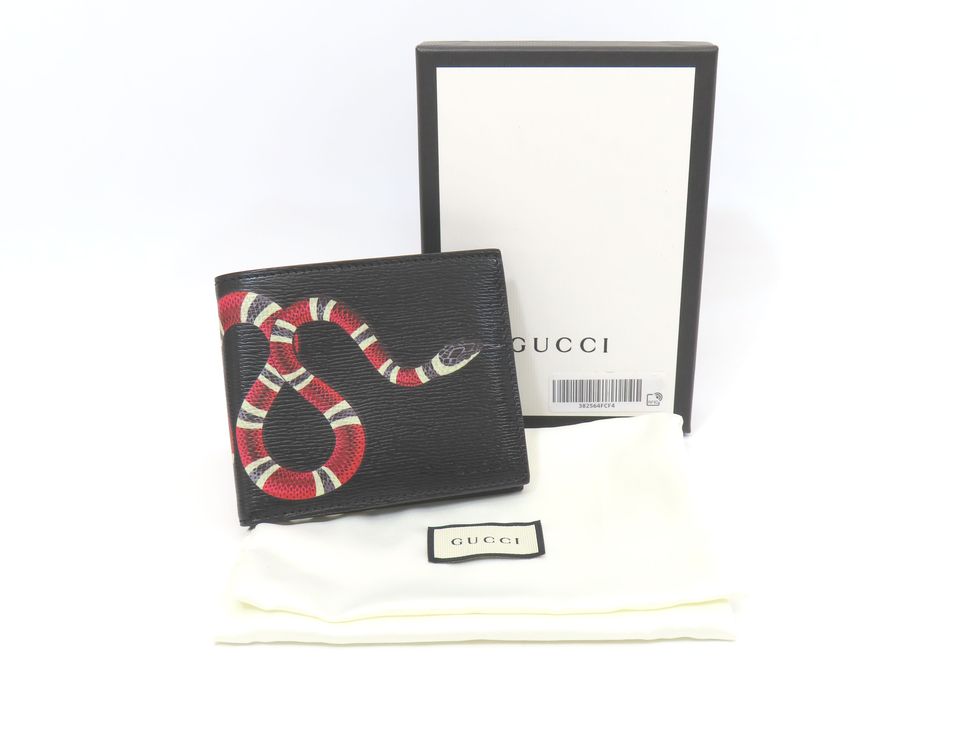 楽天市場】グッチ 451268 レザー ブラック キングスネークプリント