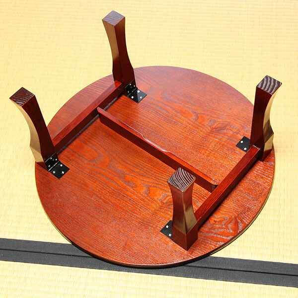 楽天市場】ちゃぶ台 卓袱台 木製 60cm 折りたたみ 丸型 円卓 漆器 漆